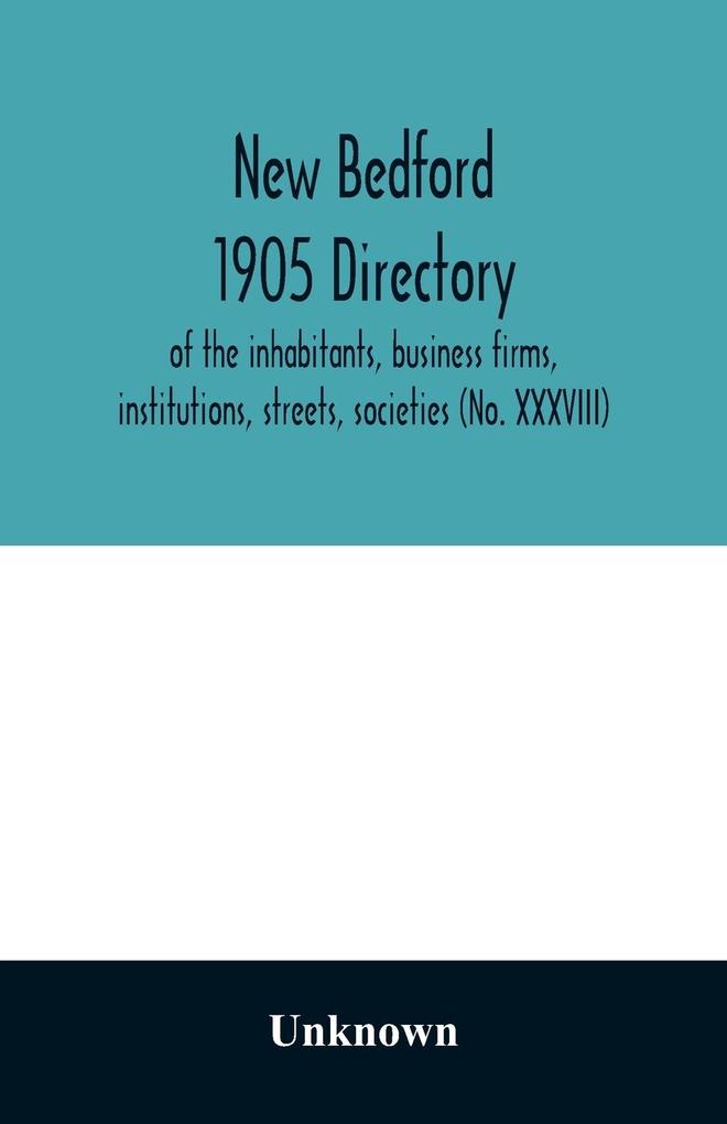 New Bedford 1905 directory