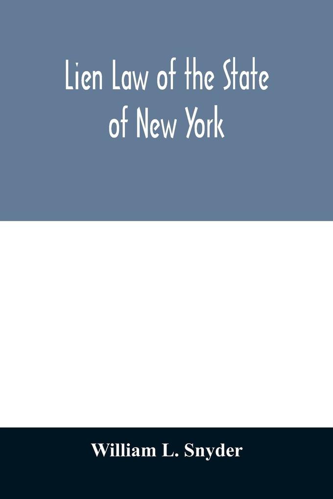 Lien Law of the State of New York
