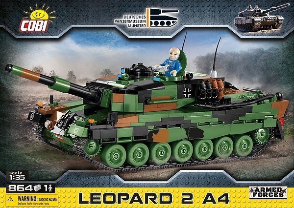 COBI 2618 - Armed Forces Leopard 2A4 Panzer 864 Klemmbausteine 1 Figur