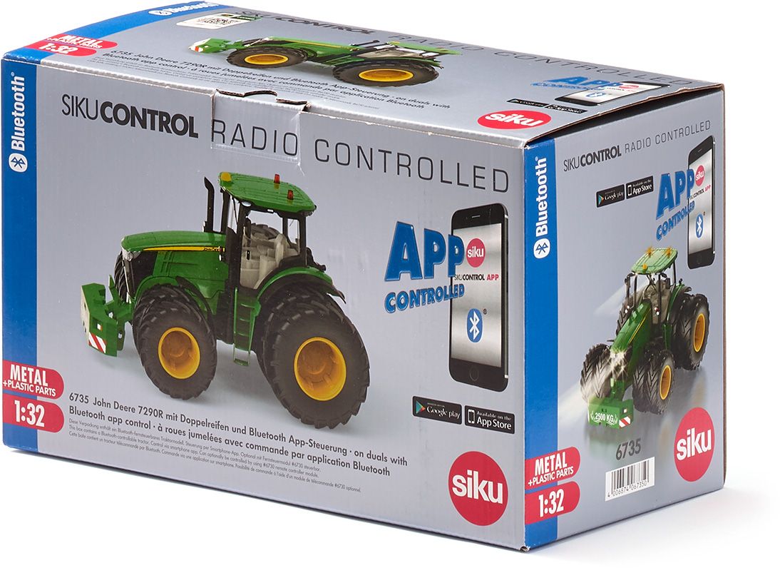 SIKU - John Deere 7290R mit Doppelreifen und Bluetooth