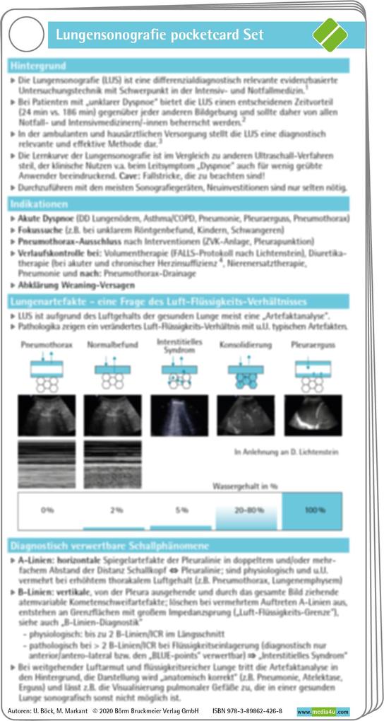 Boerm Bruckmeier Lungensonografie Pocketcard Set - Bild 5