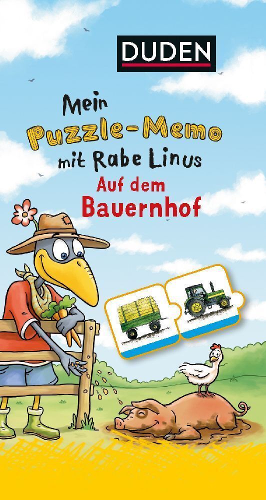 Duden: Mein Puzzlememo mit Rabe Linus ¿ Auf dem Bauernhof