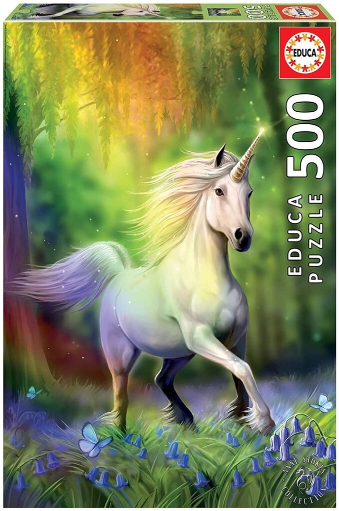 Image of Educa - Einhorn im Regenbogen 500 Teile Puzzle