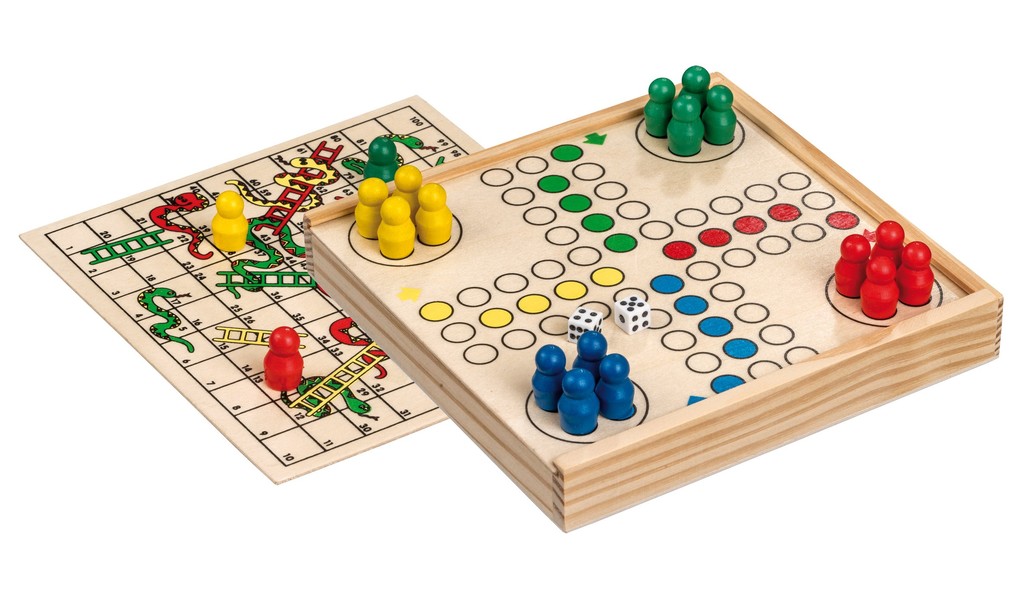 Philos 3095 - Würfelspiel Schlangenspiel Kombination mini