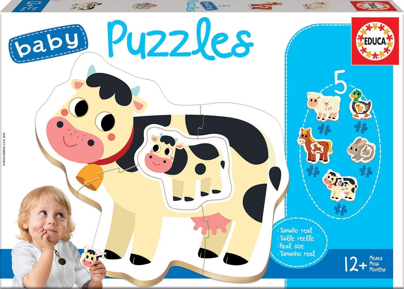 Image of Educa Puzzle. Baby Puzzles the Farm 2x2/2x3/4 Teile
