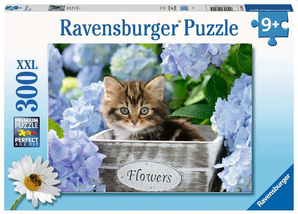 Ravensburger Kinderpuzzle - 12894 Kleine Katze - Tier-Puzzle für Kinder ab 9 Jahren mit 300 Teilen im XXL-Format