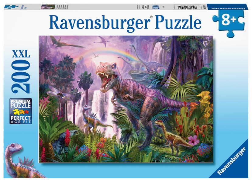 Ravensburger Kinderpuzzle - 12892 Dinosaurierland - Dino-Puzzle für Kinder ab 8 Jahren mit 200 Teilen im XXL-Format