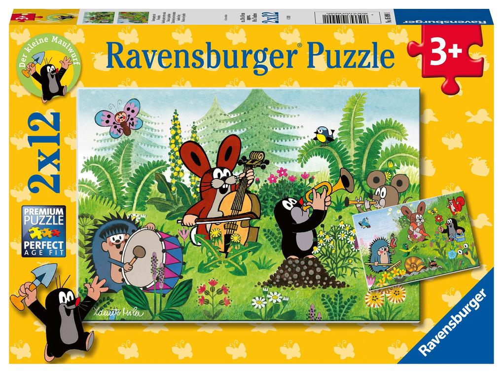 Ravensburger Kinderpuzzle - 05090 Gartenparty mit Freunden - Puzzle für Kinder ab 3 Jahren mit 2x12 Teilen