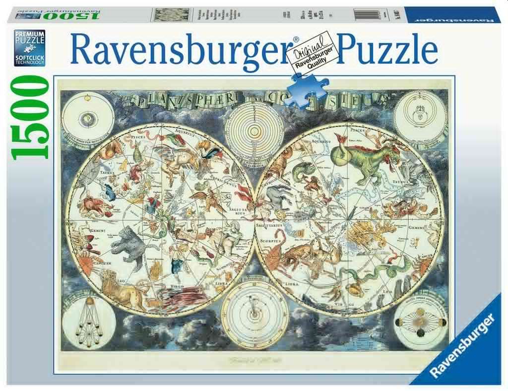 Image of Weltkarte mit fantastischen Tierwesen