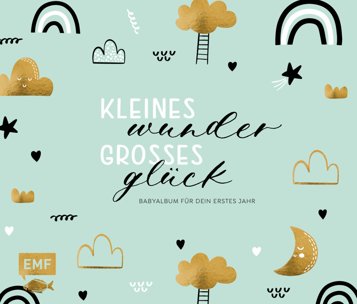 Image of Kleines Wunder großes Glück - Babyalbum für dein erstes Jahr (Handlettering)