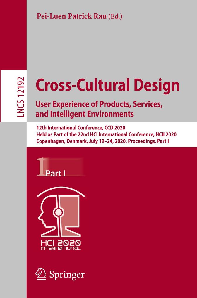 Cross-Cultural Design. User Experience of Products Services and Intelligent Environments