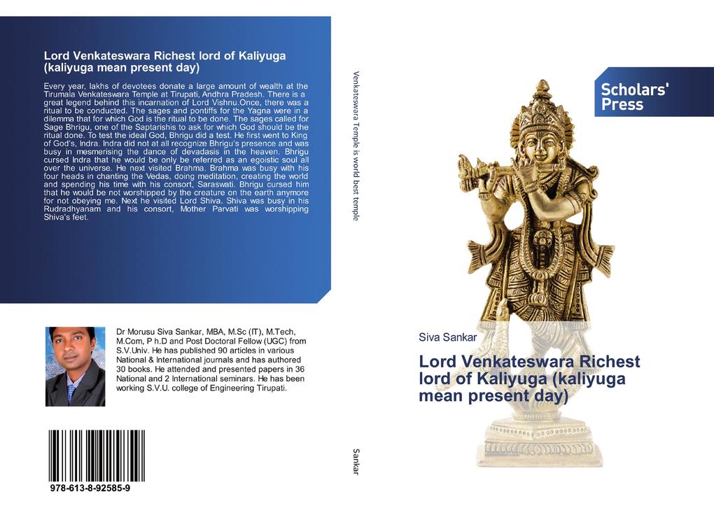 Lord Venkateswara Richest lord of Kaliyuga (kaliyuga mean present day)