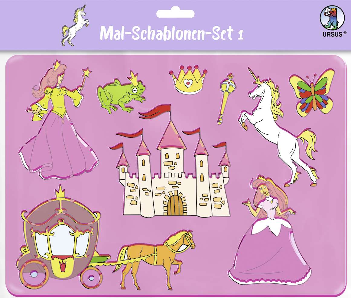 URSUS Bastelzubehör Mal-Schablonen-Set 1