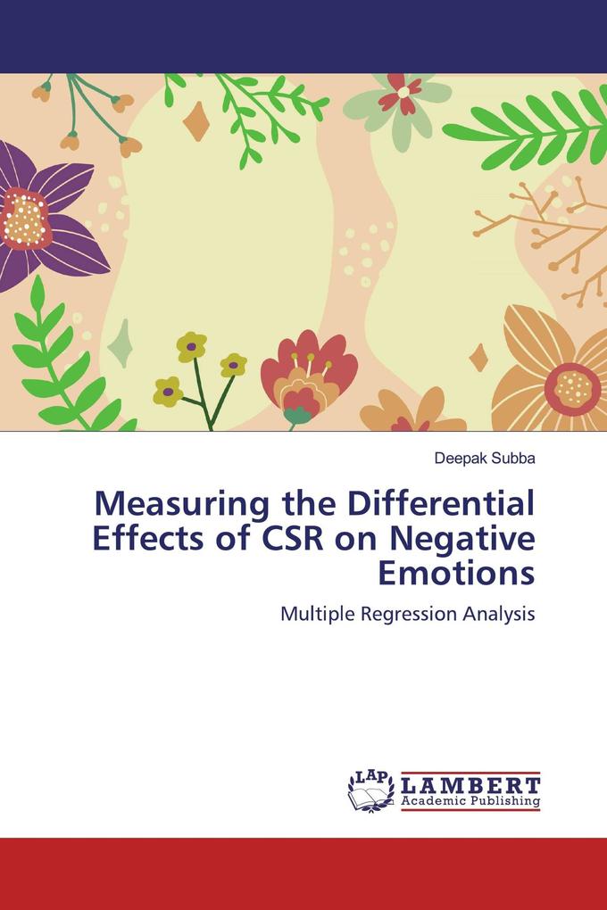 Measuring the Differential Effects of CSR on Negative Emotions