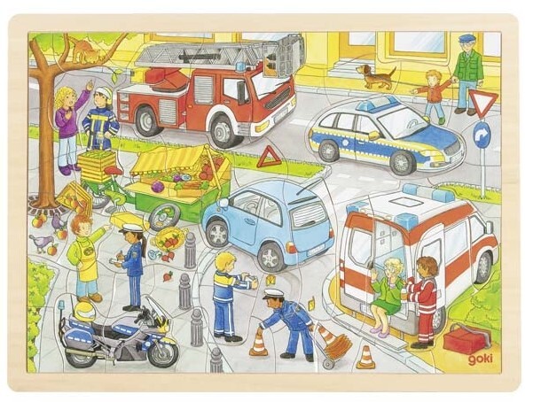 Image of Einlegepuzzle Polizeieinsatz (Holzpuzzle)
