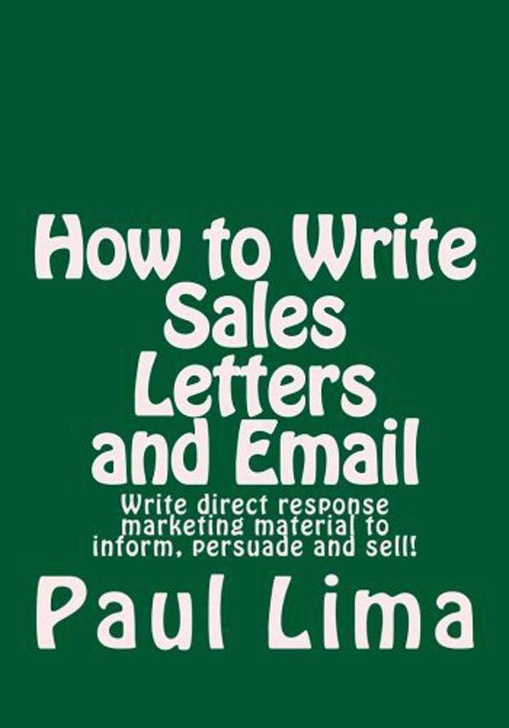 How to Write Sales Letters and Email