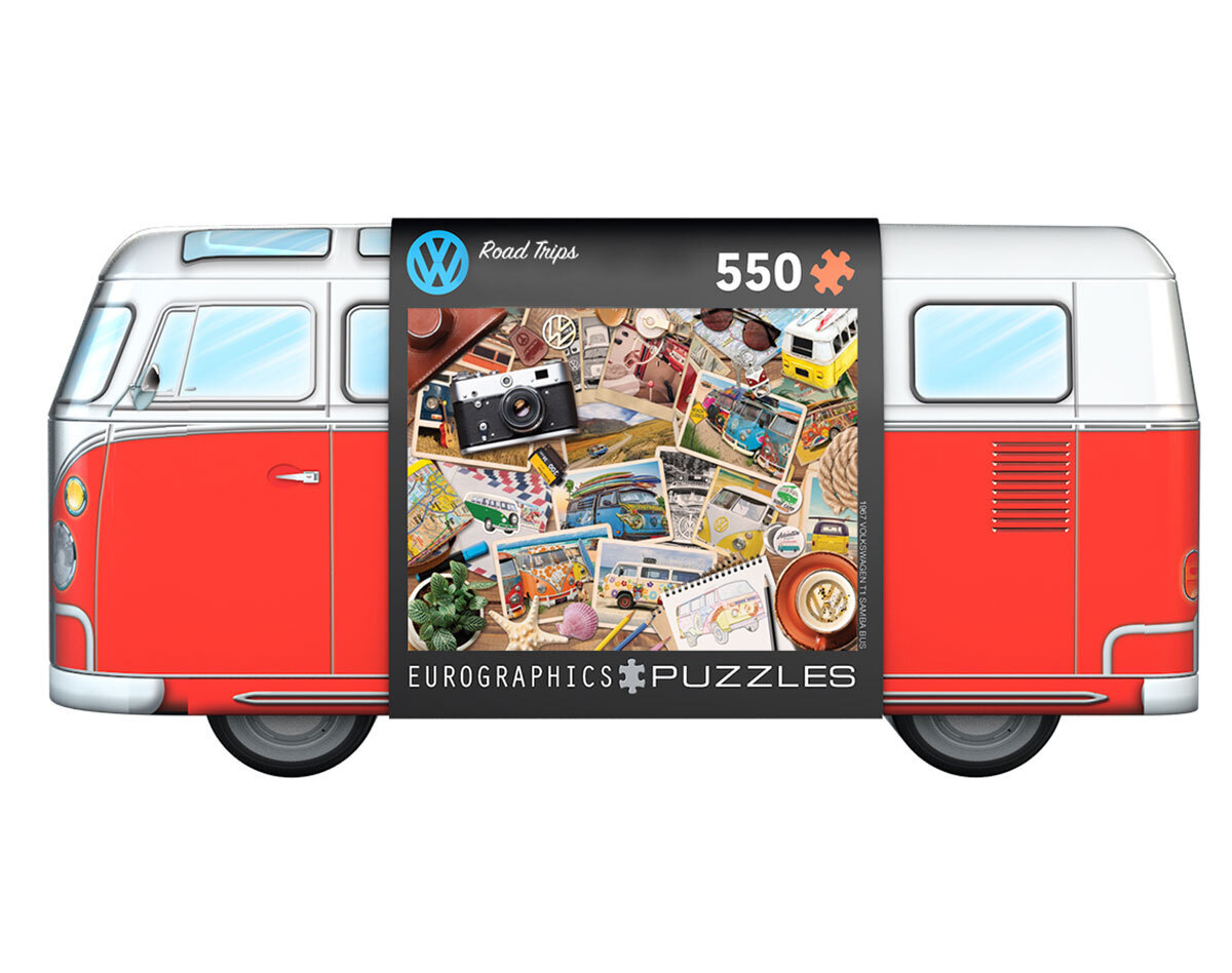 Eurographics 8551-5576 - VW Bus Road Trips - Puzzle Dose 550 Blech Puzzle