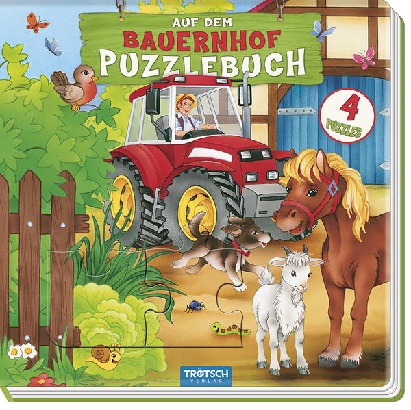 Image of Trötsch Puzzlebuch mit 4 Puzzle Bauernhof