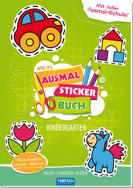 Trötsch Bastelbuch Mein Ausmal Sticker Buch Kindergarten
