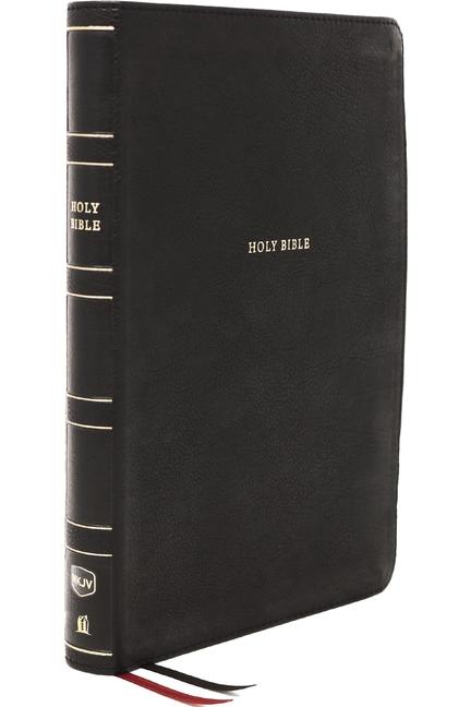 Nkjv Reference Bible Center-Column Giant Print Leathersoft Black Red Letter Edition Comfort Print