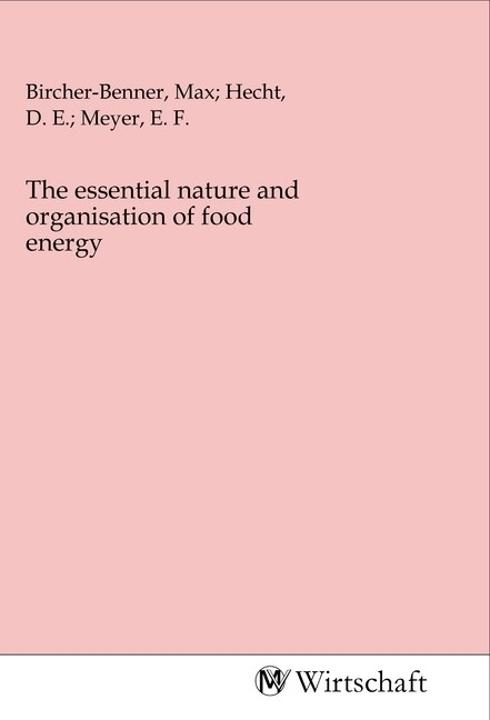 The essential nature and organisation of food energy