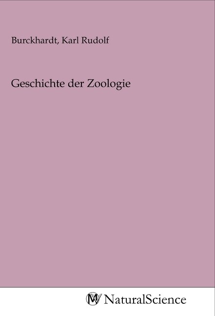 Image of Geschichte der Zoologie