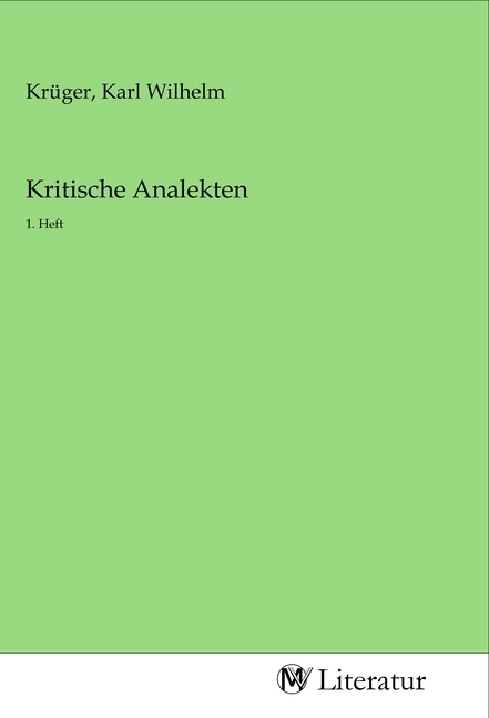Image of Kritische Analekten