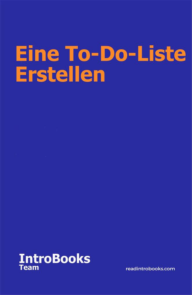 Eine To-Do-Liste erstellen