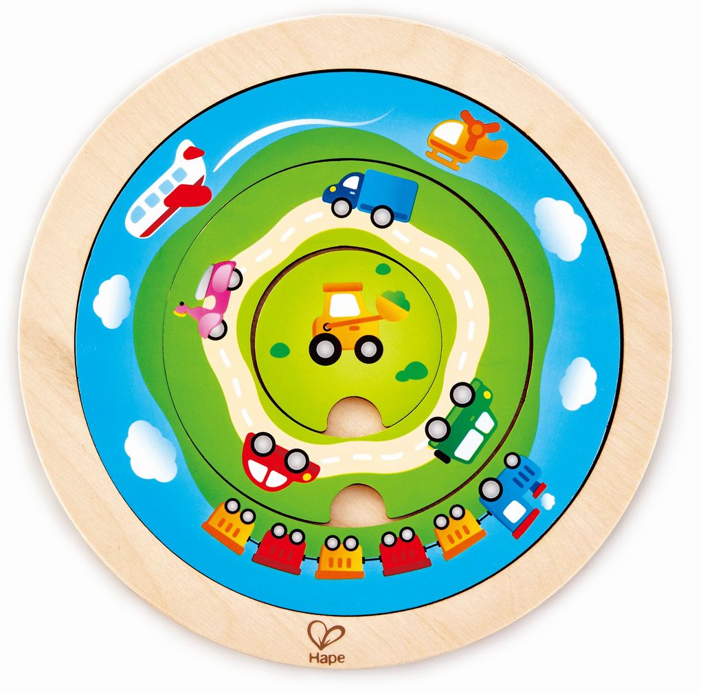 Image of Hape - Verkehrsringpuzzle 4 Teile