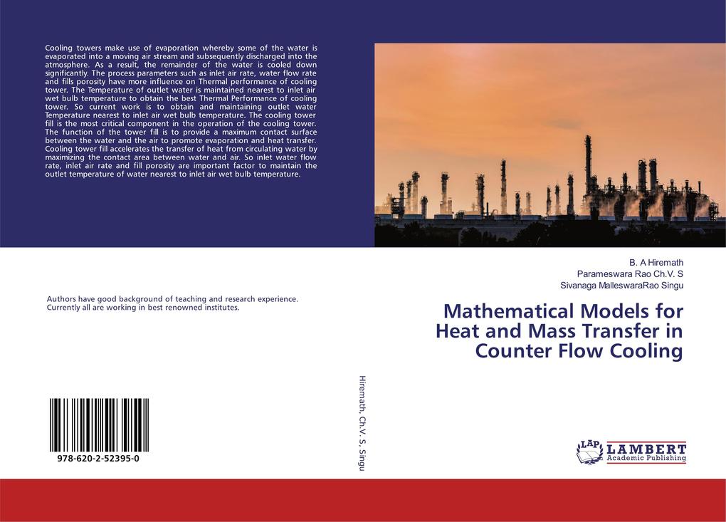 Mathematical Models for Heat and Mass Transfer in Counter Flow Cooling