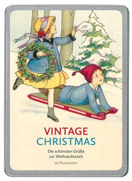 Vintage Christmas Postkarten VE 20