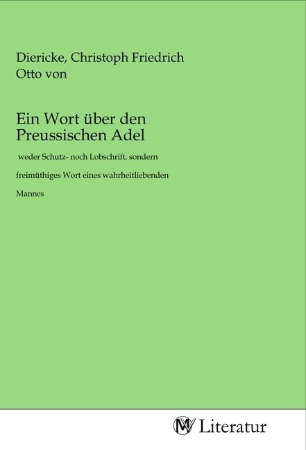 Image of Ein Wort über den Preussischen Adel