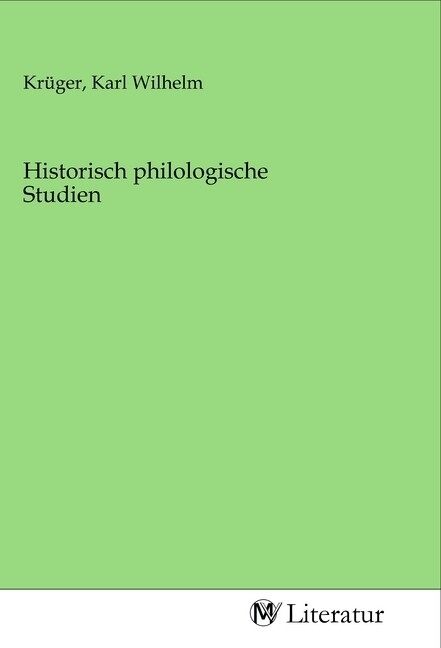 Image of Historisch philologische Studien