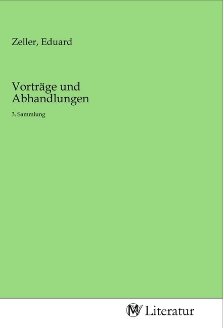 Image of Vorträge und Abhandlungen