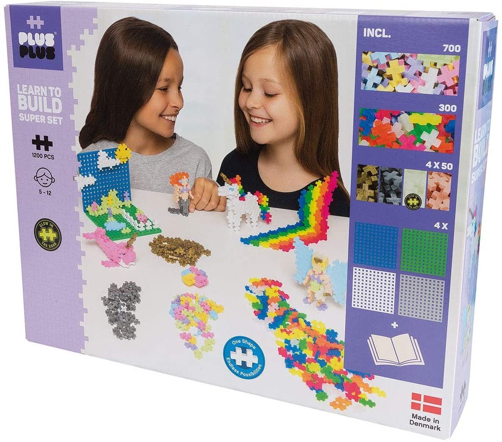 Plus-Plus - 1200 Kreativ Bausteine Pastell Super Set