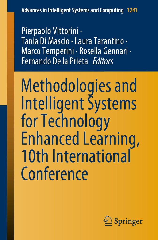 Methodologies and Intelligent Systems for Technology Enhanced Learning 10th International Conference