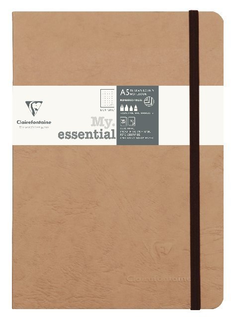 Notizbuch Age Bag My.Essential A5 96 Blatt dot-linierteatur Tabak