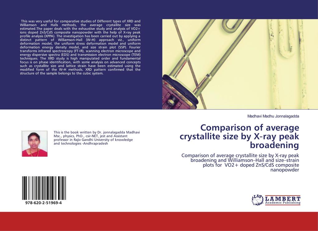 Comparison of average crystallite size by Xray peak broadening