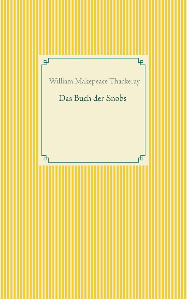 Das Buch der Snobs