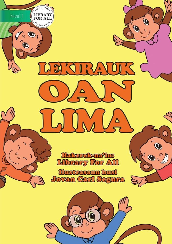 Five Little Monkeys / Lekirauk Oan Lima (Tetun edition)