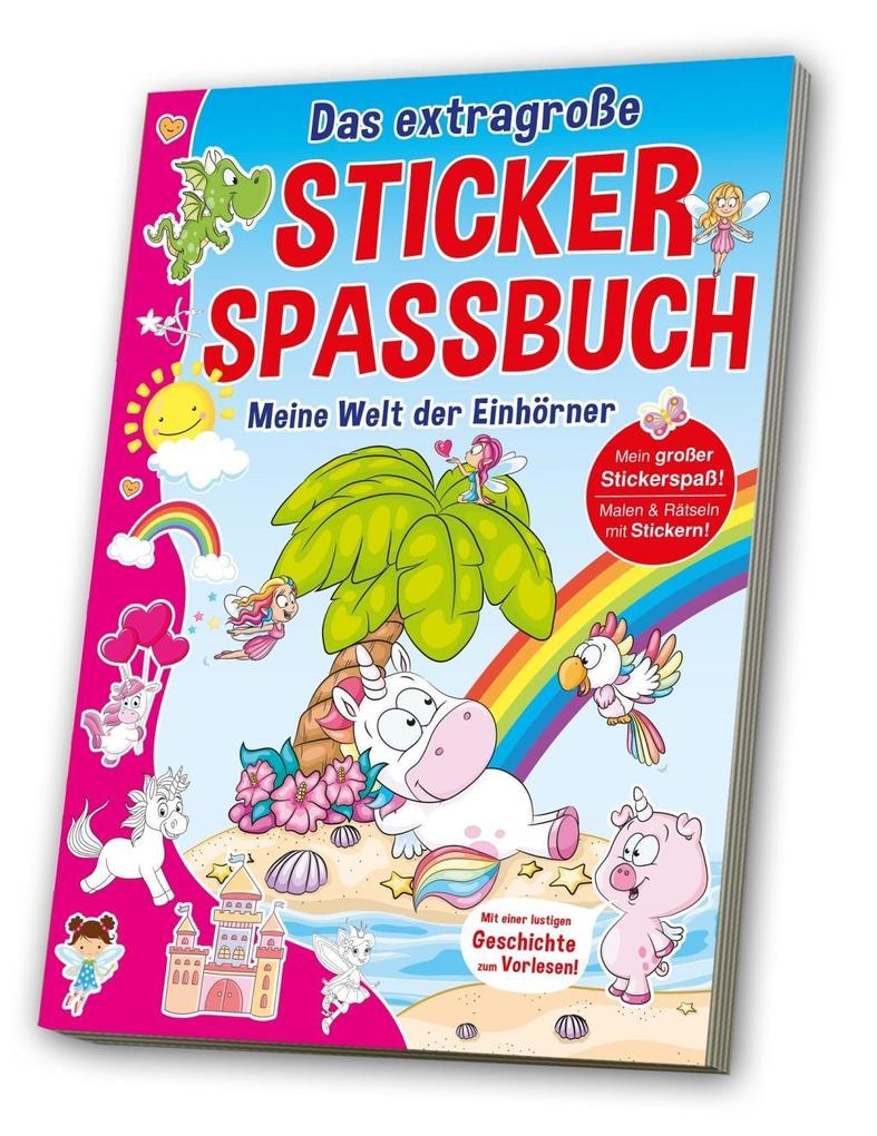 Image of Buch - Stickerspaßbuch Einhörner