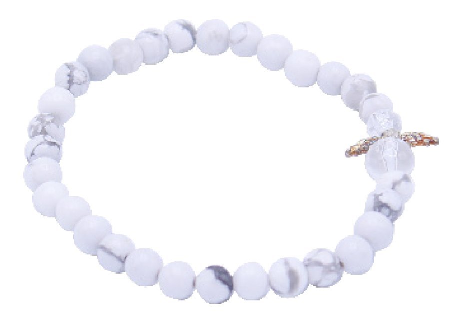 Edelsteinarmband Kinder Schutzengel Howlith