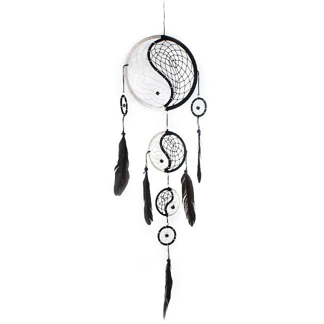 Traumfänger Yin Yang Baumwolle 64 cm