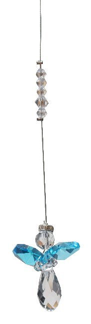 Suncatcher Engel hellblau 3 cm