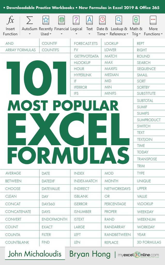 101 Most Popular Excel Formulas (101 Excel Series #1)