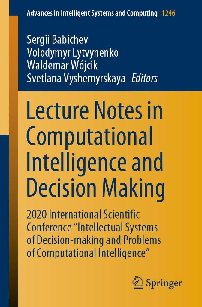 Lecture Notes in Computational Intelligence and Decision Making
