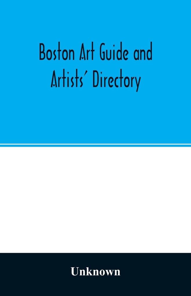 Boston art guide and artists‘ directory