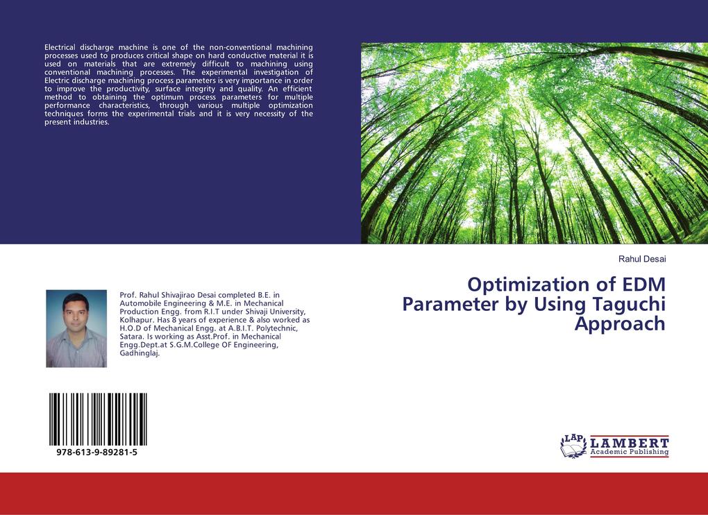 Optimization of EDM Parameter by Using Taguchi Approach