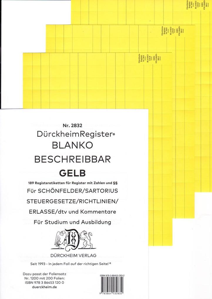 DürckheimRegister® BLANKO-GRÜN für Schönfelder/ Sartorius/ Steuergesetze/ Richtlinien/ Erlasse/ dtv und Kommentare