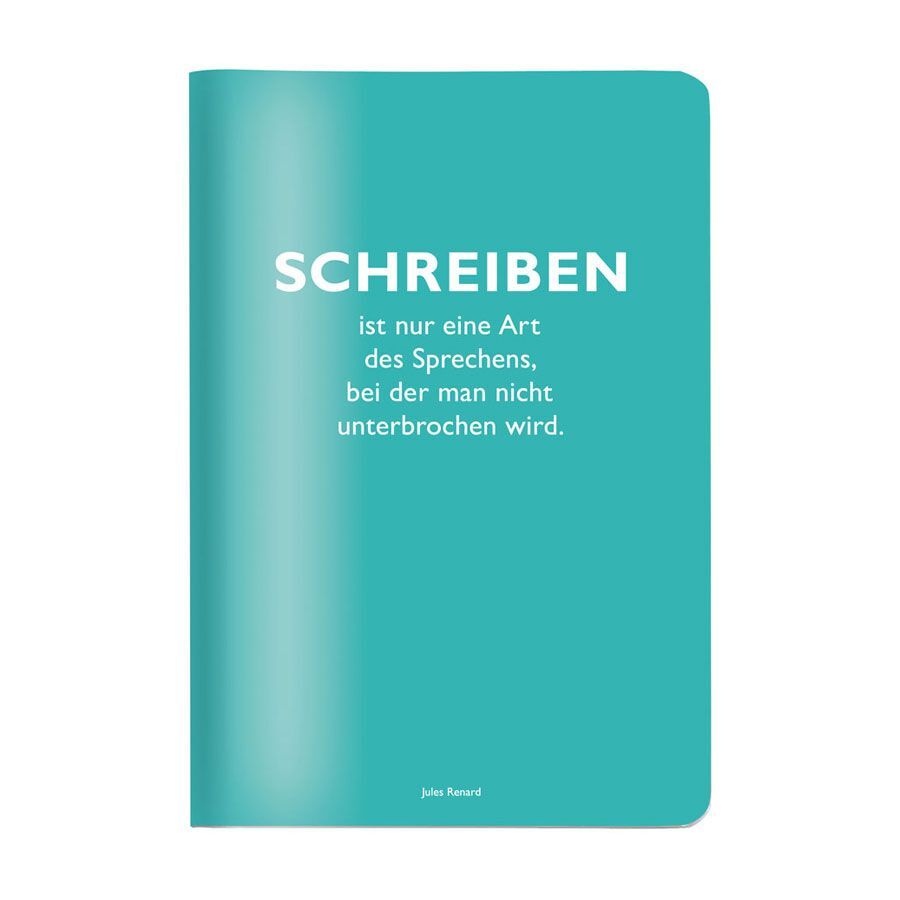Image of Heft A5 kariert Schreiben ist nur eine Art des Sprechens bei der man nicht unterbrochen wird. (Jules Renard)